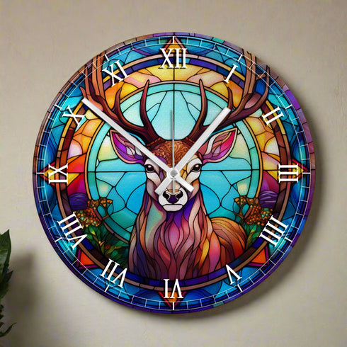 Stag Suncatcher Effect Clock